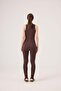 Zippered Sleeveless Rider Jumpsuit Brown - 5