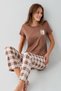 Mother Daughter Cat Pajamas (Sold Separately) Set 100% Cotton – Short Sleeve Top & Plaid Bottom Family Combo - 6