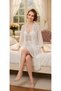 ✨   The Magic of Red: Lace Detailed Satin Nightgown & Robe Set - 3