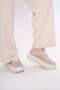 Women's Beige Lace-Up Thick-Soled Sneakers Sneakers - 2