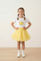 Girl's Yellow Star T-Shirt Yellow Ruffle Tutu Skirt April 23Rd Show Outfit