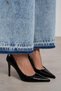 Lunara Black Patent Leather Pointed Toe Women's Stiletto - 8