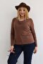 Large Size Double Piping Buttoned Cotton Pack Stretch Fabric Basic Blouse - 4