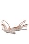 Women's High Heels Special Stone Embellished Open Back Pointed Toe Wedding Dress Shoes 17315 - 5