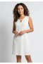 Women's Viscose Damla Collar Detail Sleeveless Relaxed Cut Casual Dress
