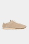 Ladin Beige Suede Leather Flat Sole Lace-Up Women's Sports Shoes - 5