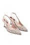 Women's High Heels Special Stone Embellished Open Back Pointed Toe Wedding Dress Shoes 17315