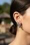 Non-Tarnish Steel Zircon Stone 3-Piece Earrings