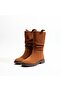 Tan Suede Genuine Leather Comfortable Women's Daily Boots with Bellows - 4