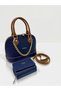 Women's Chain Detail Luxury Handbag & Shoulder Bag and Wallet Combination Shopper Bag Size: 25X22 cm - 2