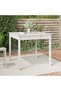 Garden table, white, 82.5x82.5x76 cm, solid pine wood