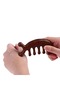 Sandalwood Scalp Massage Comb Wooden Gua Sha Head Leather Si Meridian Acupressure Massage Comb At-139 - 3