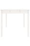 Garden table, white, 82.5x82.5x76 cm, solid pine wood - 5