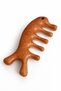Sandalwood Scalp Massage Comb Wooden Gua Sha Head Leather Si Meridian Acupressure Massage Comb At-139