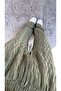 Khaki Wrinkled Fabric Elastic Pants - 2