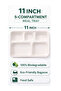 5CP Meal Tray - 15PCS Sleeve - Biodegradable Bagasse Tableware - 3