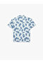 Cotton Classic Collar Pocket Patterned Short Sleeve Shirt - 2
