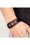 💎   Premium Steel Ball and Coffee Leather Bracelet 31834B8D2 - 3