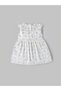 Baby Girls Floral Print Sleeveless Linen Dress - 3