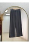 Sude Shoulder and Front Stitched Half-Zipper Trousers Set-Mf1845 Anthracite - 6