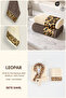 2-Piece Leopard Patterned Women's Bathrobe Set %100 Cotton Certified and Coffee Cream 2-Piece Hand and Face Towels - 4