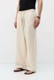 Super Baggy Fit Linen Trousers Natural