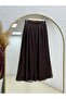 Alçiçek Shoulder Scarf and Janjan Skirt Set-Ge813 Brown - 7