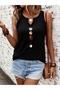 Women's Mix Printed Half V-Neck Sleeveless Regular Fit Comfortable T-Shirt