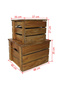 2-piece storage box set, solid recycled wood - 7