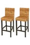 Bar stools, 2 pcs., abaca