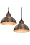 Copper-colored hemispherical chandeliers, 2 pcs. - 2