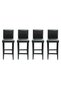 Bar stools, 4 pcs., black, eco- Leather - 2