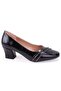 Dza07-725541 Black 6 cm Block Heel Pack Classic Women's Shoes - 2