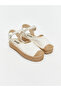 Beige Ankle Strap Girl's Sandals