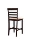 Bar stools, 2 pcs., brown, fabric - 5