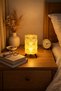 Diamond Night Light Mocha Coffee Color Modern Decorative Lampshade Tripod Stand Table Lamp Korixalumina - 2