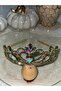 Crystal Stone Gold Plated Princess Crown Elegant Birthday Hair Accessory