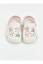 Vizyon New Season Ecru Ice Cream Printed Baby Girl Beach Sandals - 3