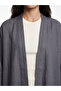 Gray Shawl Collar Oversized Women's Kimono - 3