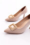 K818 Women's Square Buckle Heeled Shoes - 4
