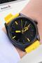 Silicone Cord 50 Mt Water-Resistant Sport Case 2 Years Warranty Men's Wristwatch Rv.Bk.G3S - 2