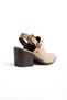 Camel Mink Matte Suede Buckled Pin Detail Closed Front Open Back Western Cowboy Sandals Shoes - 3