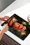 Golden Sparkling Lotus Flower Patterned Tempered Glass Cutting Board 30X40 cm Size Uv Printing - Bckt005 - 5