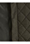 Khaki Standard Fit Stand Collar Men's Puffer Vest - 7