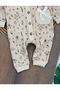 Ribbed Knit Lace Baby Girl Jumpsuit - 4