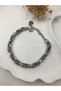 Steel Bracelet Intertwined Ring 316L Steel Non-Tarnish Non-Fade Trendy Steel Bracelet 17+6 cm - 4