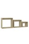 Stackable coffee tables, 3 pcs., sonoma oak, chipboard - 5