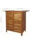 Bar table and stool set, 3 pcs., solid acacia wood - 4