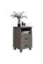 Bedside tables, 2 pcs., light gray, 40x35x62 cm, solid pine wood - 7