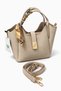 Women's Hand and Shoulder Strap with Scarf Accessory Bag - 4
